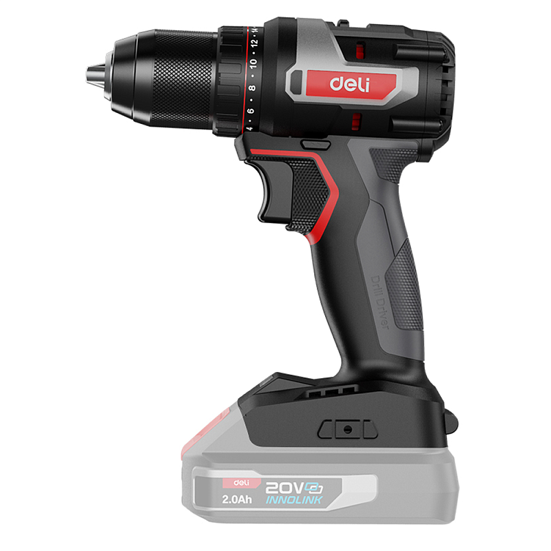 Аккумуляторная дрель-шуруповерт Deli RS EDE-DZ20-1, 20 В, 50 Нм, без АКБ и З/У, коробка