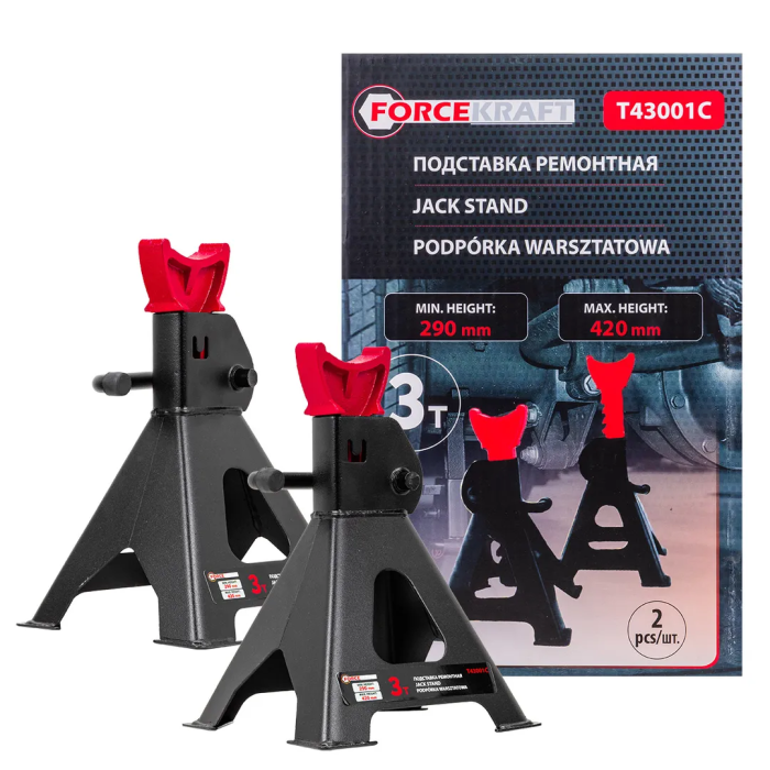 Подставка ремонтная 3 т, 260-435 мм, 2 шт ForceKraft FK-T43001C
