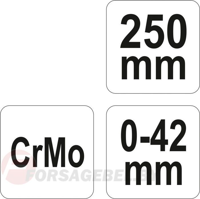 Зажим ''MORSEA'' 250 мм. 0-42 мм. СrMo Yato YT-2473