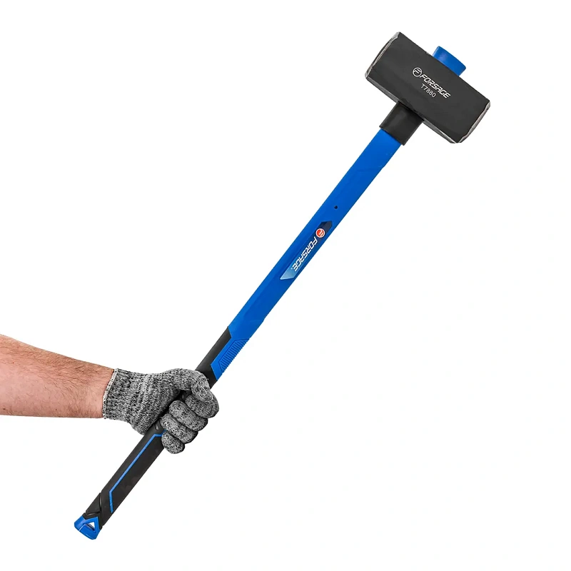 Кувалда 8 кг, с фиберглассовой ручкой и резиновой противоскользящей накладкой, L ручки-800 мм Forsage F-T7880