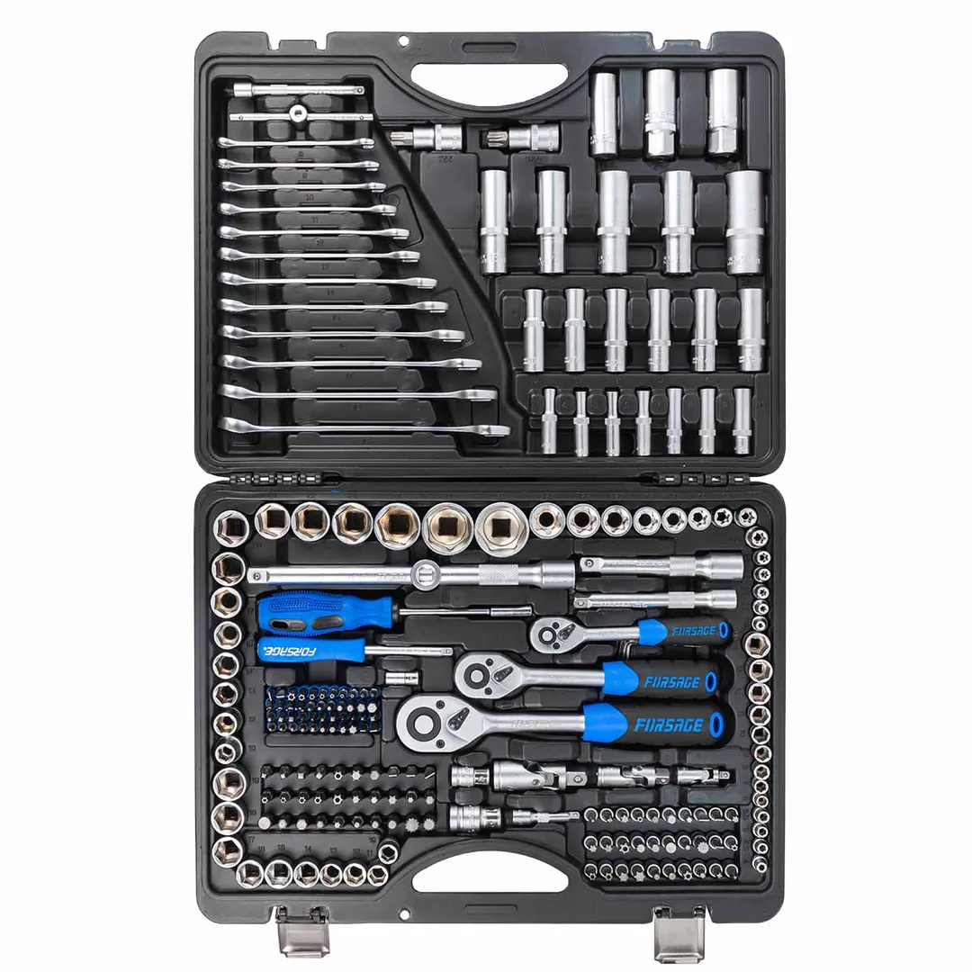 Набор инструментов 218 пр. 1/4''&3/8''&1/2' 6-гр Forsage F-42182-5