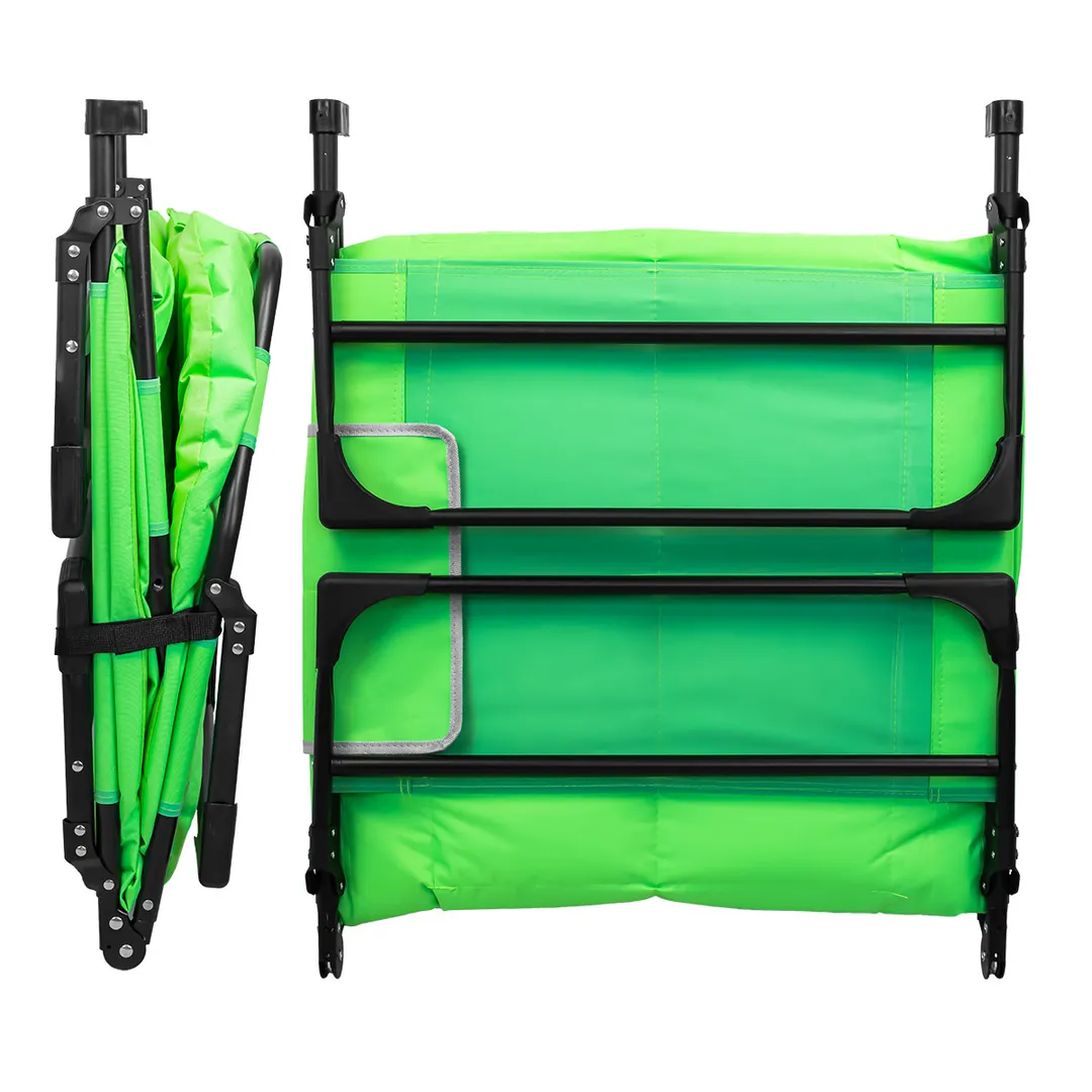 Шезлонг складной на мягкой основе светло-зеленый 1960х640х320 мм, макс. нагрузка 200 кг Forsage F-FG-HY-8008LG