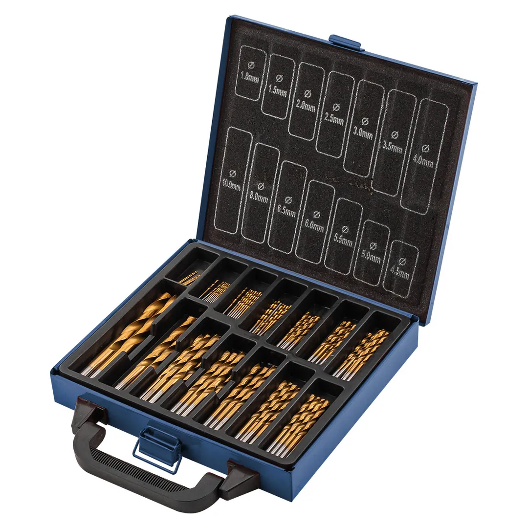 Набор сверл по металлу 1-10 мм 99 пр, для работы с мягкими металлами Forsage F-924U98