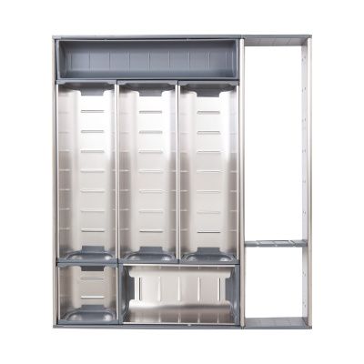 Вкладыш 40/450 шуфлядный металлический Organizer нержавеющая сталь (423*380*65) AKS 70794