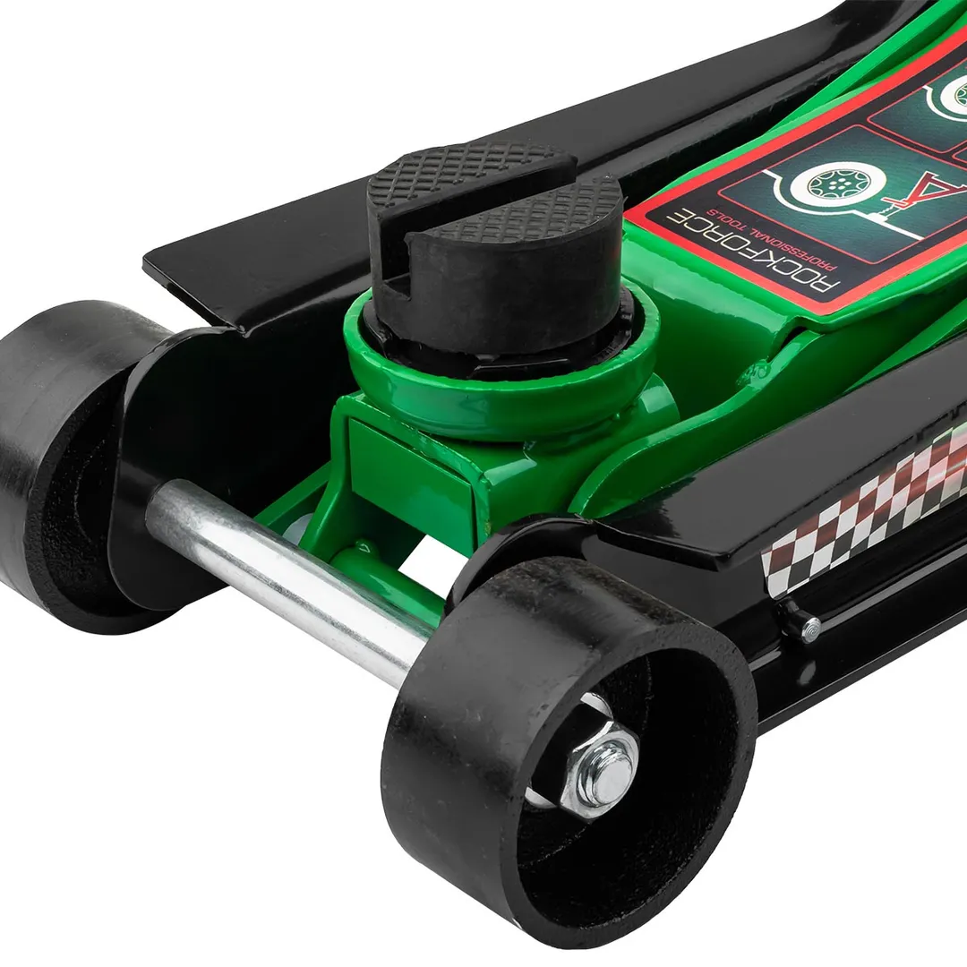 Домкрат подкатной гидравлический 3 т, 85-385 мм, низкопрофильный с поворотной ручкой RockForce RF-T825010+1