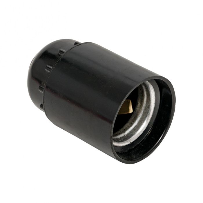 Патрон карболитовый подвесной Е27 черн, индивидуальный пакет EKF LHC-E27-s-p