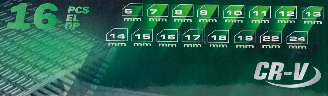 Набор ключей комбинированных 16 пр. 6-19, 22, 24 мм RockForce RF-5161P Premium