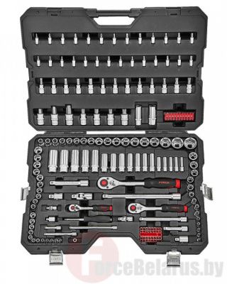 Набор инструментов 180 пр. 1/4'',3/8''&1/2'' Force 41801