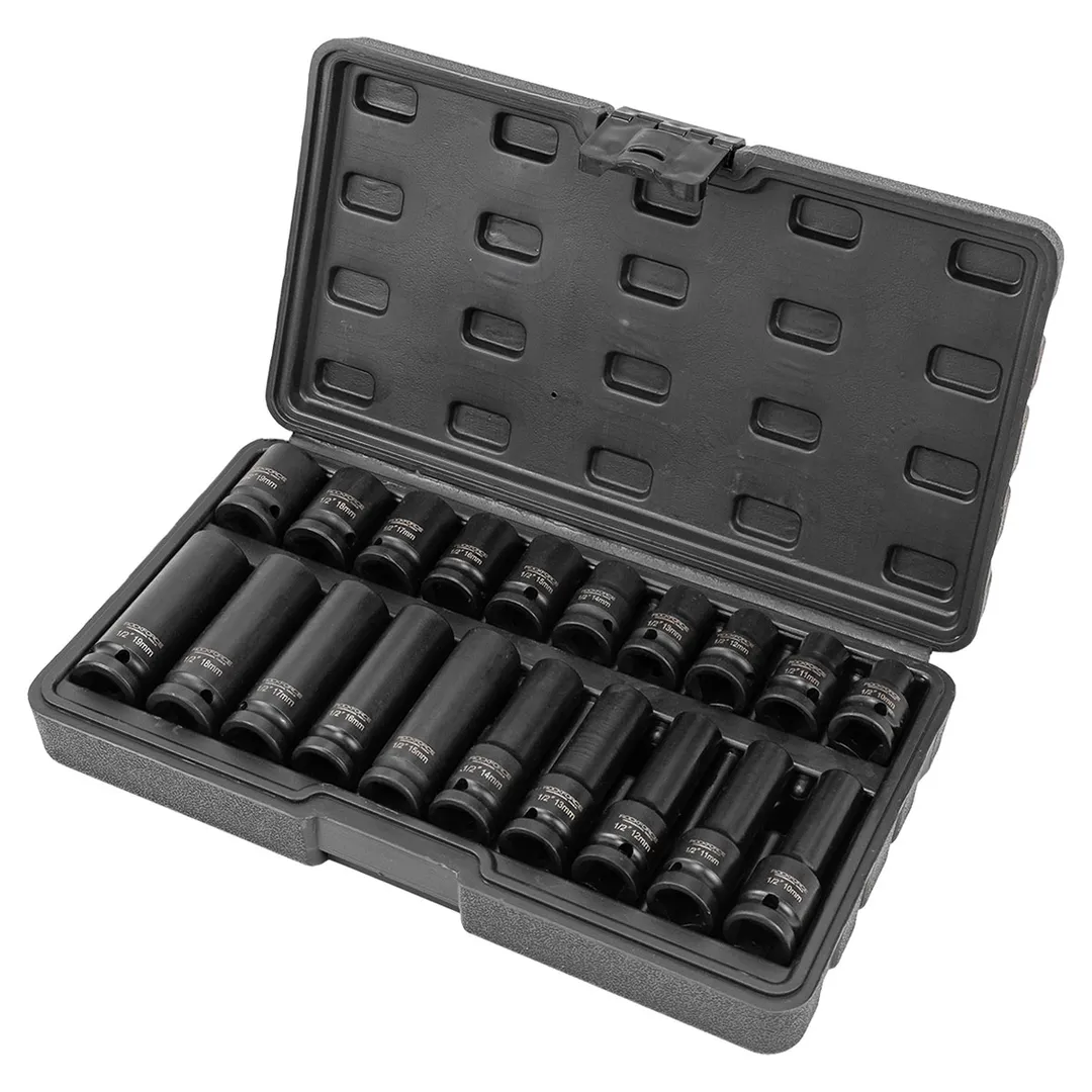 Набор ударных коротких и глубоких головок 10-19 мм 1/2'' 6-гр 20 пр RockForce RF-4201-BV30