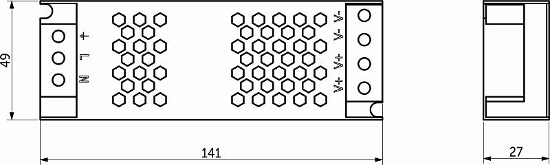 Блок питания Indoor 60W/24V, серия 5, AKS 115411