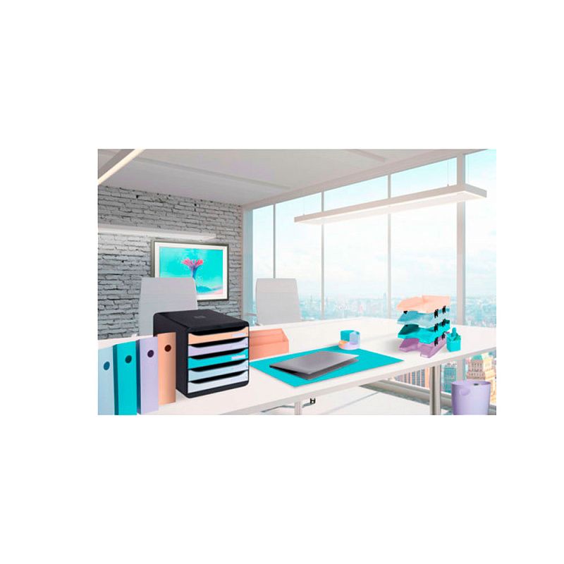 Модуль для бумаги горизонтальный "Aquarel", коралловый