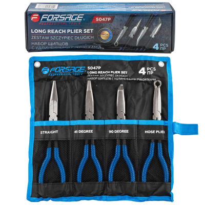 Набор щипцов с удлиненными рукоятками 285 мм 4 пр Forsage F-5047P