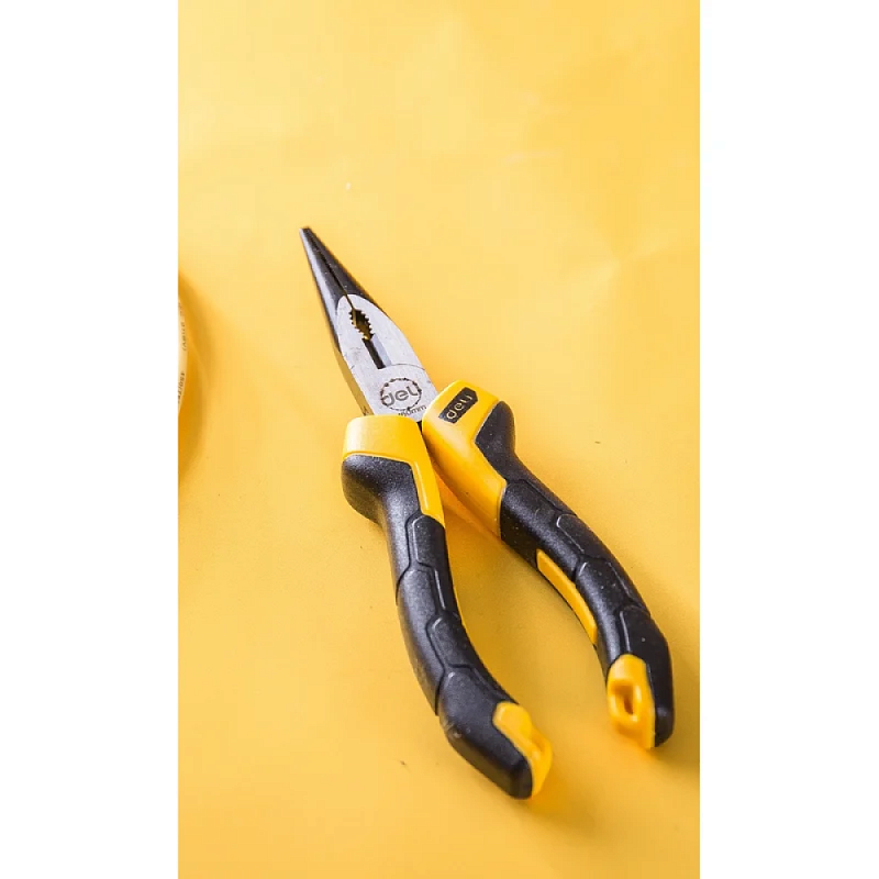 Длинногубцы Deli YS EDL2106Z, 160 мм, 2-х компонентные рукоятки