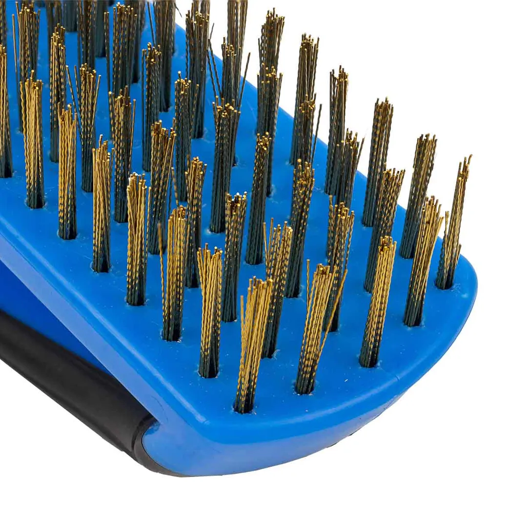 Щетка по металлу ручная в пластиковом корпусе латунная проволока 5x18 рядов Forsage F-340125328