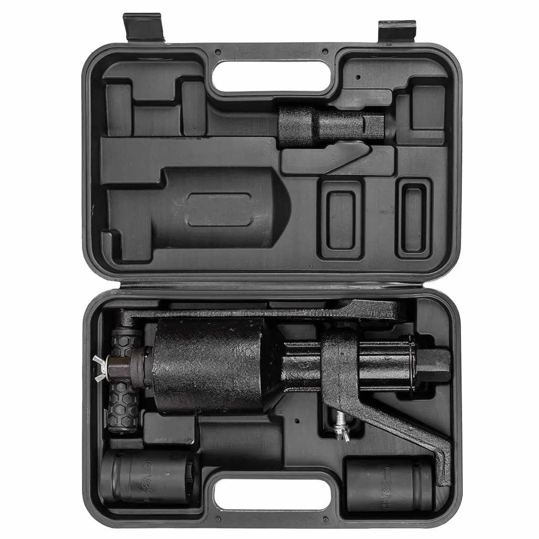 Гайковерт ручной с редуктором 1:1/1:3/1:58, 5800 Н/м, 1", головки 32, 33 мм, L330 мм ForceKraft FK-3411393