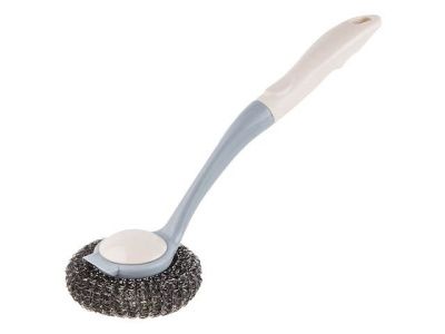 Губка (скребок) металлическая на ручке, KLINKO, бежевая, Perfecto Linea 43-217001