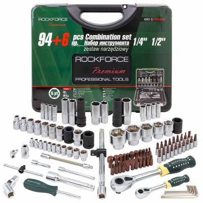 Набор инструментов 94+6 пр. 1/4''&1/2'', 6-гр. RockForce RF-4941-5 PREMIUM