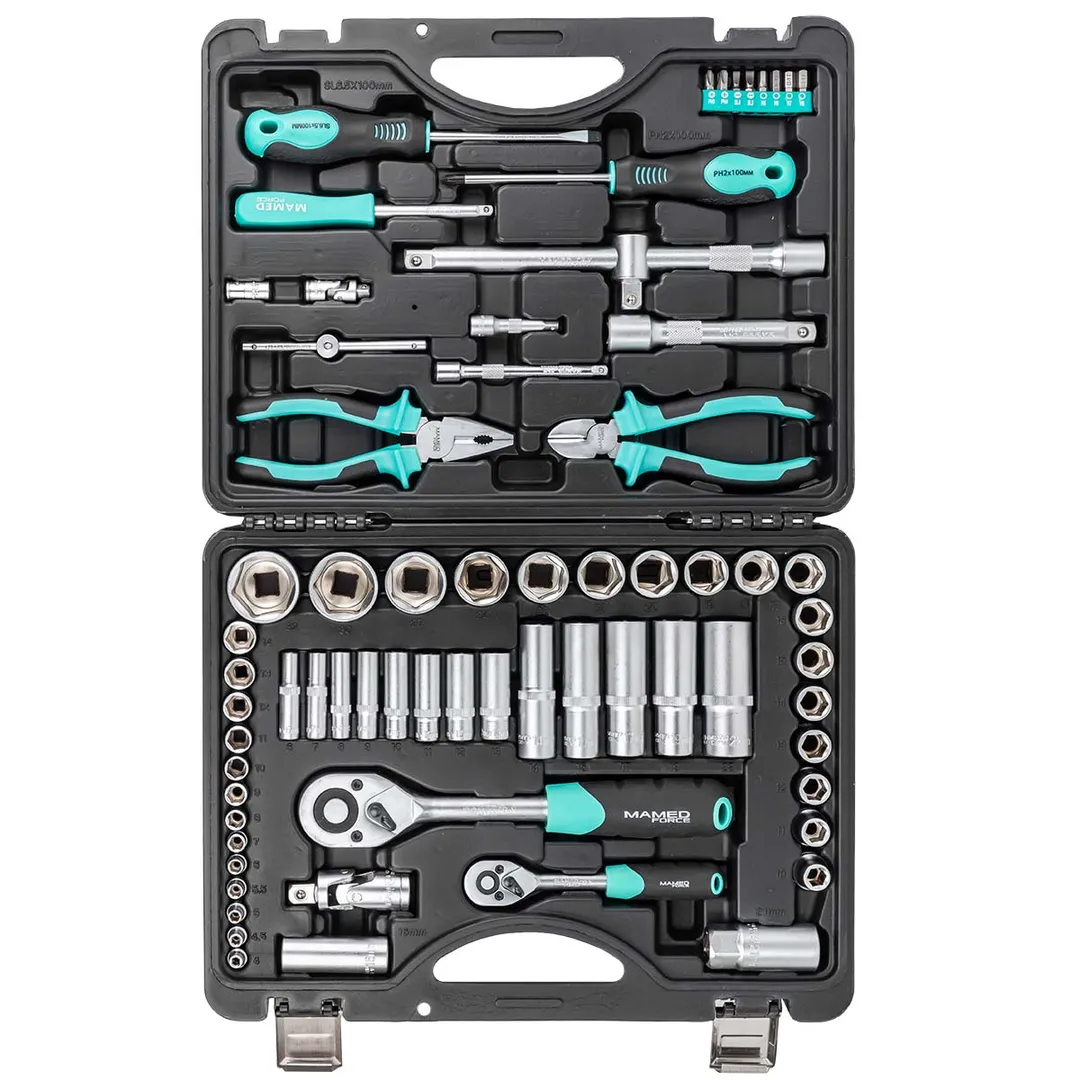 Набор инструментов 1/4''&1/2" 6-гр 69 пр. MAMEDFORCE MF-4603-5