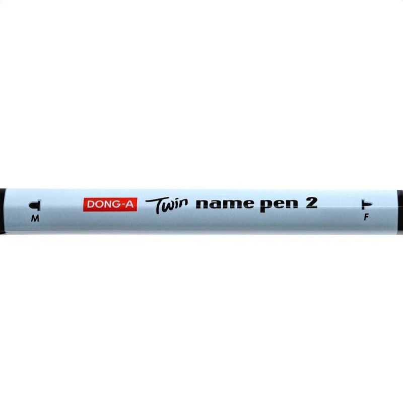 Маркер перманентный "Twin Name Pen", двусторонний, черный