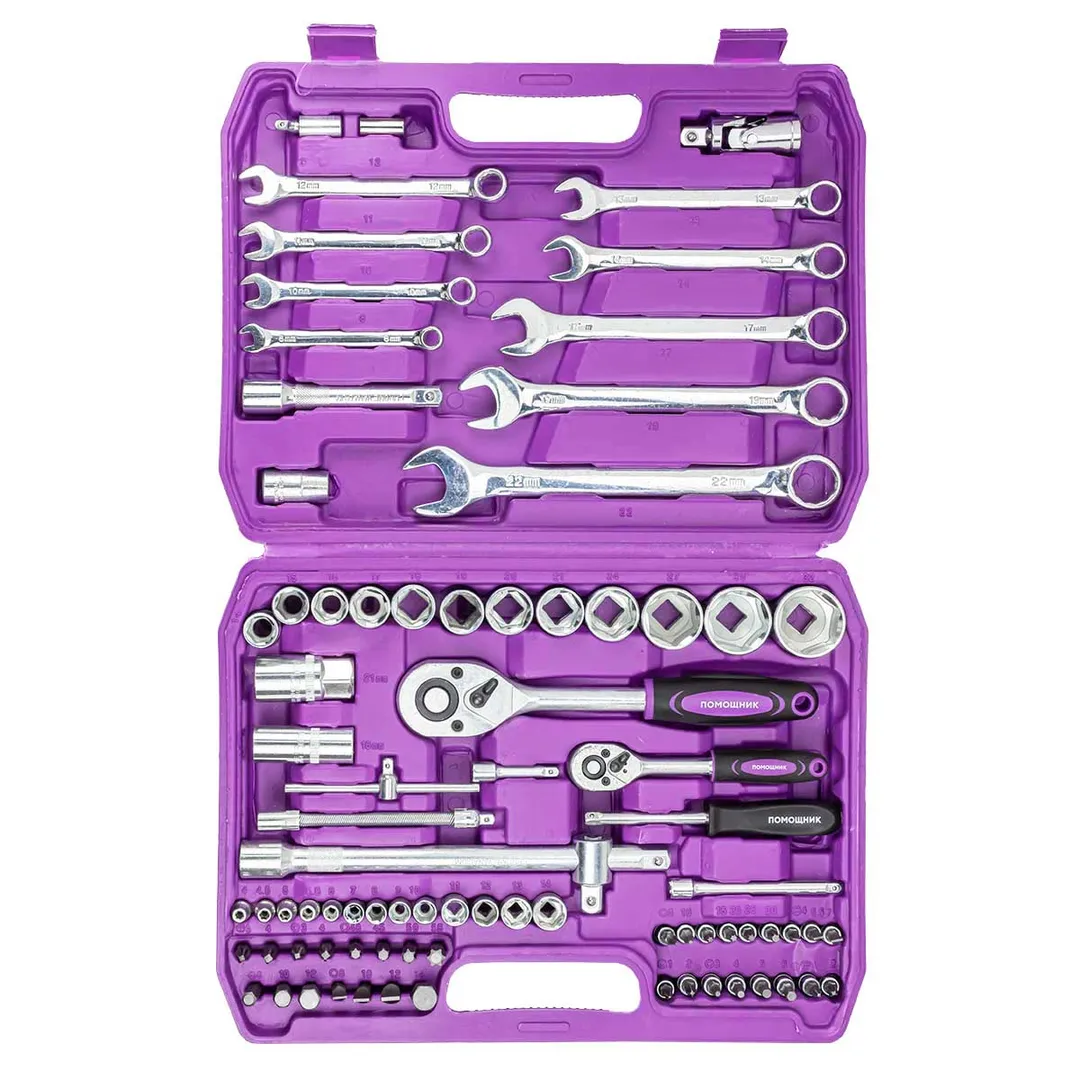 Набор инструментов 82 пр. 1/4''&1/2'' 6-гр. Помощник 4821-5