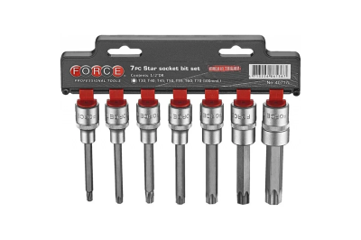 Набор головок-бит Torx T20-T55, L100 мм 1/2" 7 пр FORCE 40717L