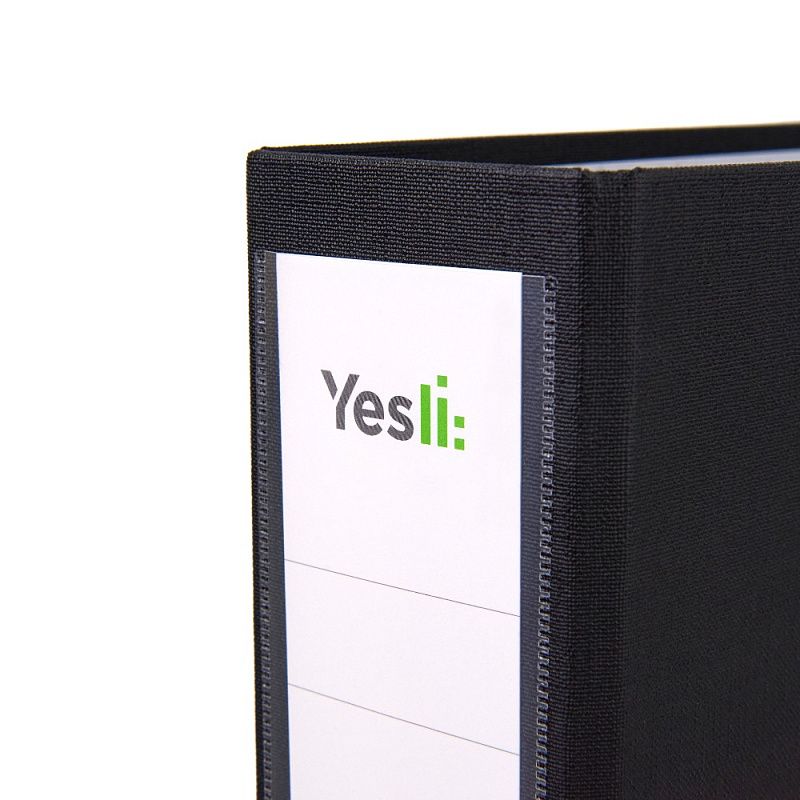Папка-регистратор "Yesli:", А4, 75 мм, ПВХ Эко, черный