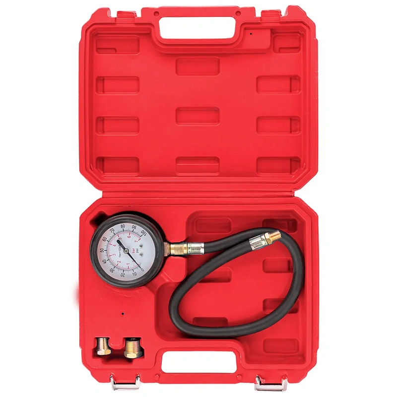 Тестер давления масла в наборе с резьбовыми адаптерами 3 пр., 0-7bar Forsage F-912G03