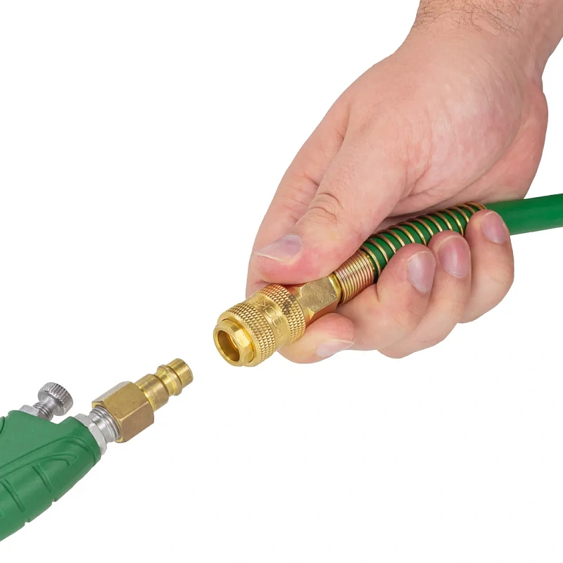 Шланг резиновый воздушный армированный с быстросъемами 10x16 мм, 10 м RockForce RF-AHF-1010