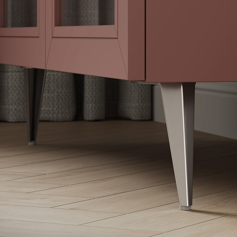 Опора мебельная мет. STATE h140 матовый хром AKS 113001