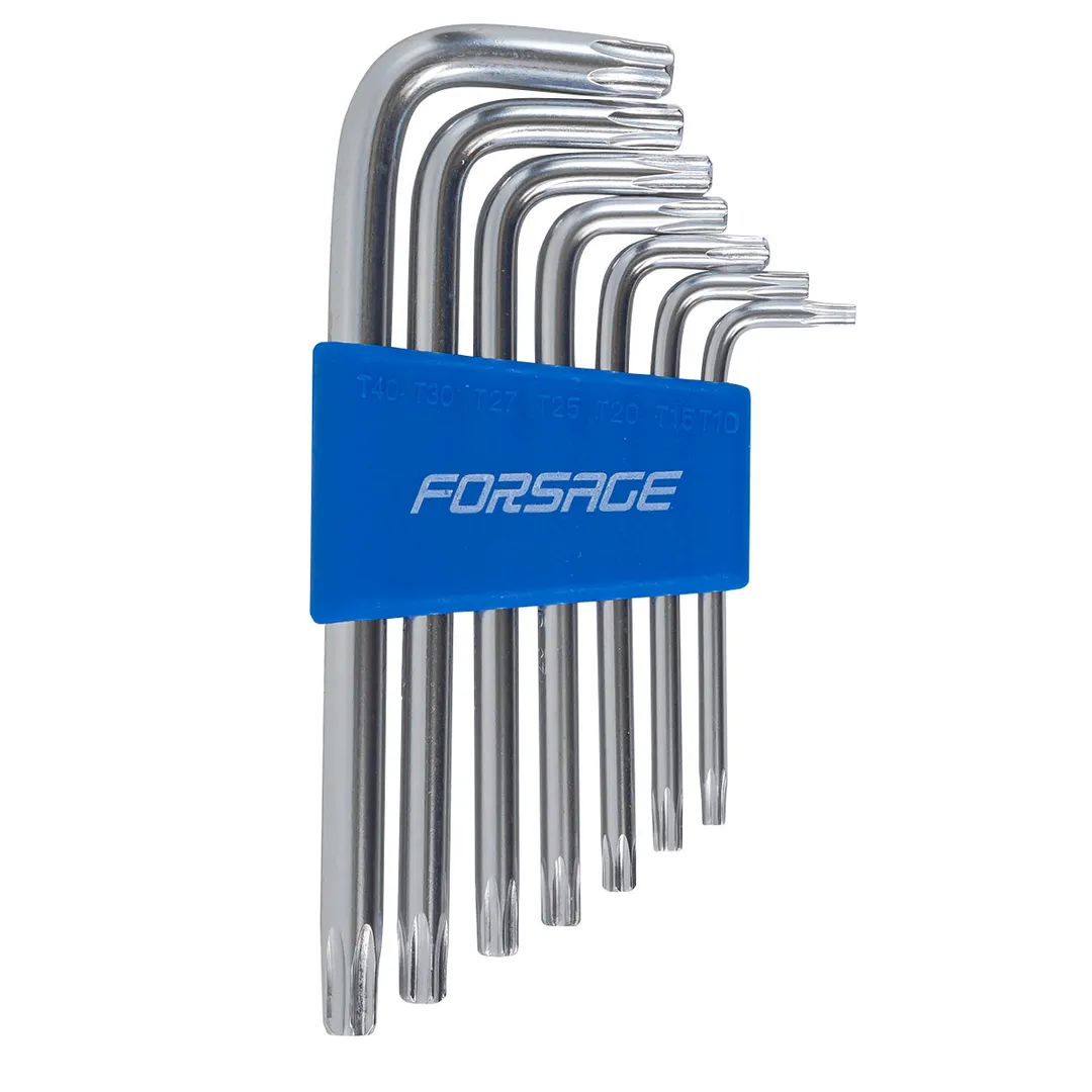 Набор ключей Г-образных TORX 7 пр., Т10-Т40 Forsage F-5071