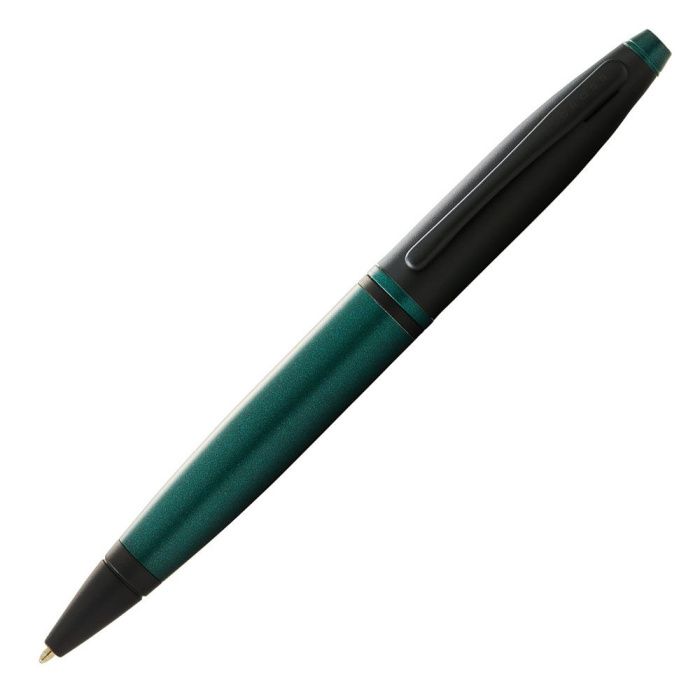Ручка шариковая автоматическая "Cross Calais Matte Green and Black Lacquer", 0.7 мм, матовый зеленый, черный, стерж. черный