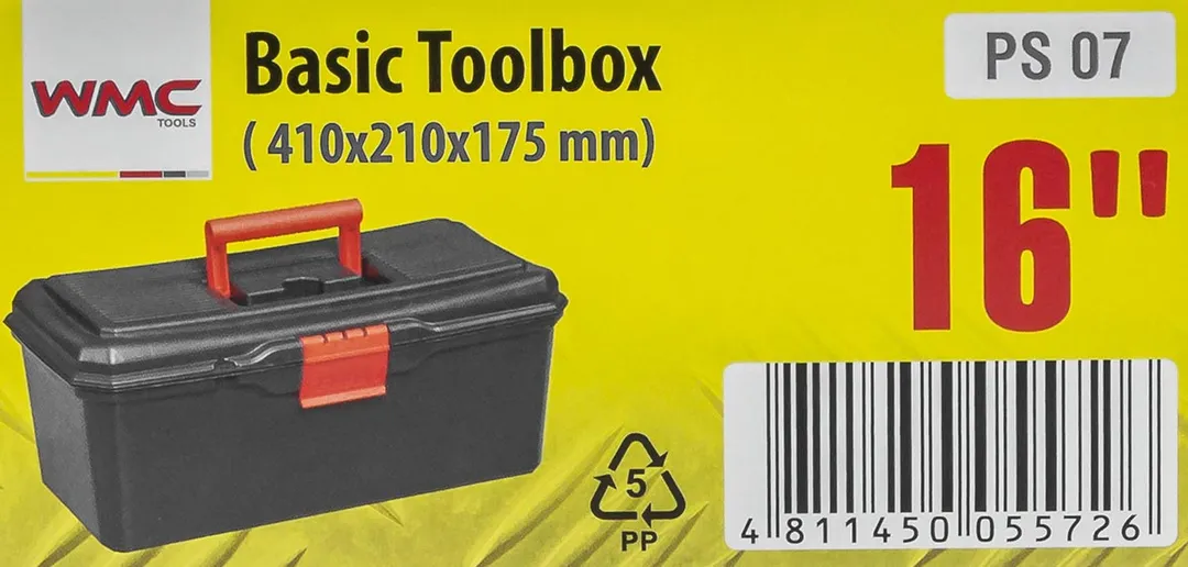 Ящик пластмассовый 16", 410x210x175 мм WMC TOOLS WMC-PS.07