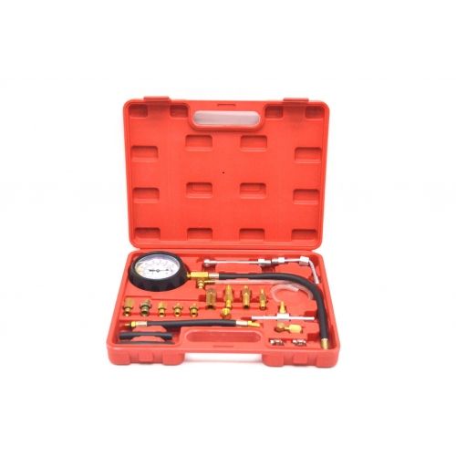 Манометр для измерения давления топлива 0-10 bar в комплекте с переходниками, набор 20 пр H-D HD-73025