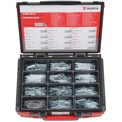 Набор шплинтов DIN94, A2K, 1.6x20 – 6.3x63, 1775 шт. WÜRTH 5964511701