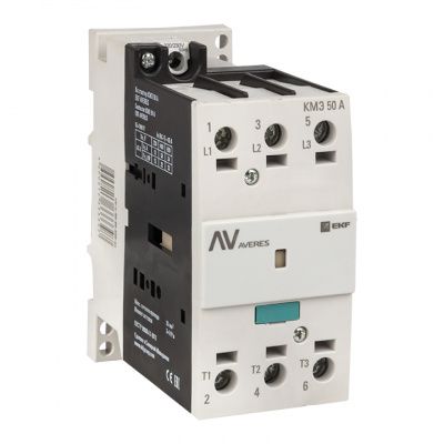 Контактор КМЭ 50А 400В АС EKF AVERES ctr-s-50-00-400-av