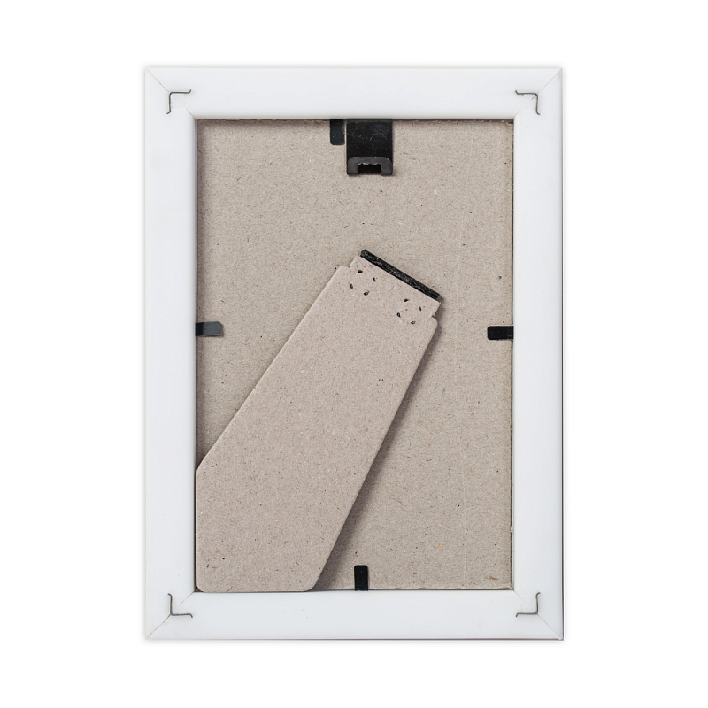 Фоторамка "П3-300 Zebra", 10х15 см, пластик, с ножкой, белый