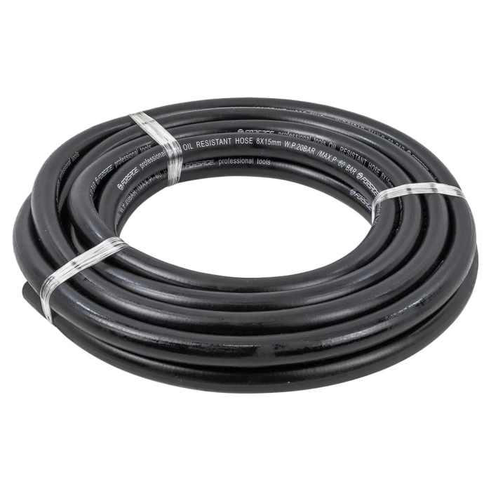 Шланг резиновый армированый бензо-маслостойкий 8х15 мм, 5 м, раб.давл. 20 bar, max 60bar, -30C°+70C° Forsage F-AHC-55/7A