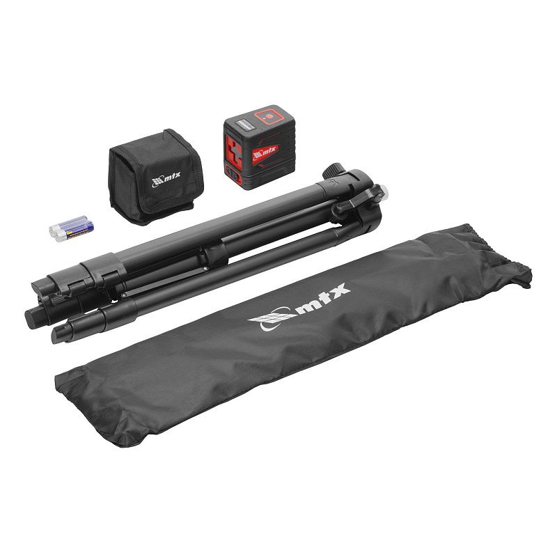 Лазерный уровень QBC GREEN Pro SET, 20 м, зеленый луч, батарейки, штатив MTX 350115