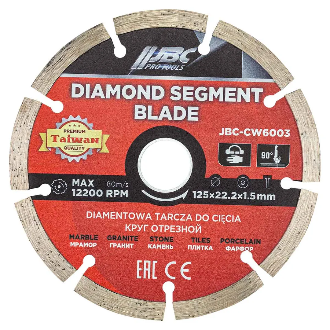 Алмазный отрезной круг 125х22,2х1,5 мм JBC JBC-CW6003
