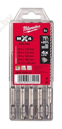 Набор сверл SDS-Plus RX4 Set 5-10 мм (5 шт) Milwaukee (4932352833)