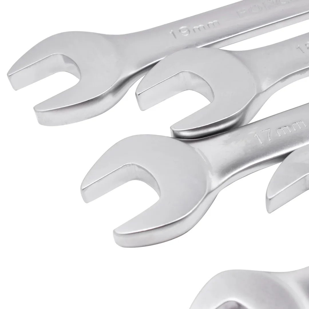 Набор трещоточных комбинированных ключей 8-19 мм 9 пр. ForceKraft FK-51092