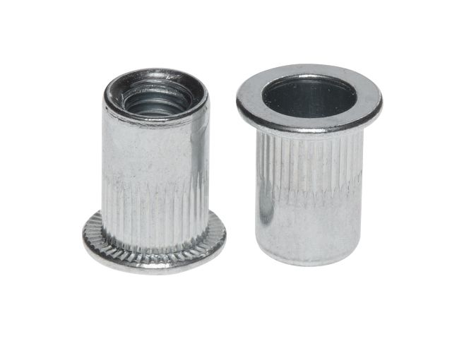 Заклепка резьбовая М8 цилиндрический бортик, белый цинк, 3500 шт в коробе, STARFIX SM-48530-3500