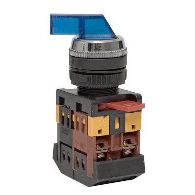 Переключатель ANLC-22 3P синий с подсветкой 380В NO+NC EKF PROxima psw-anlc-3p-b-380