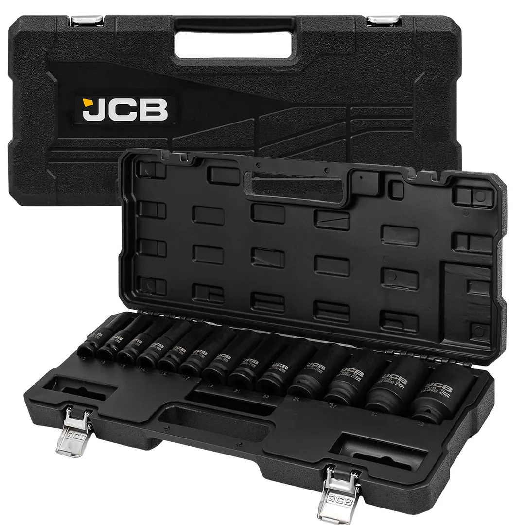 Набор глубоких ударных головок 13 пр., 1/2'' 10-32 мм 6-гр JCB JCB-4131-5MPB