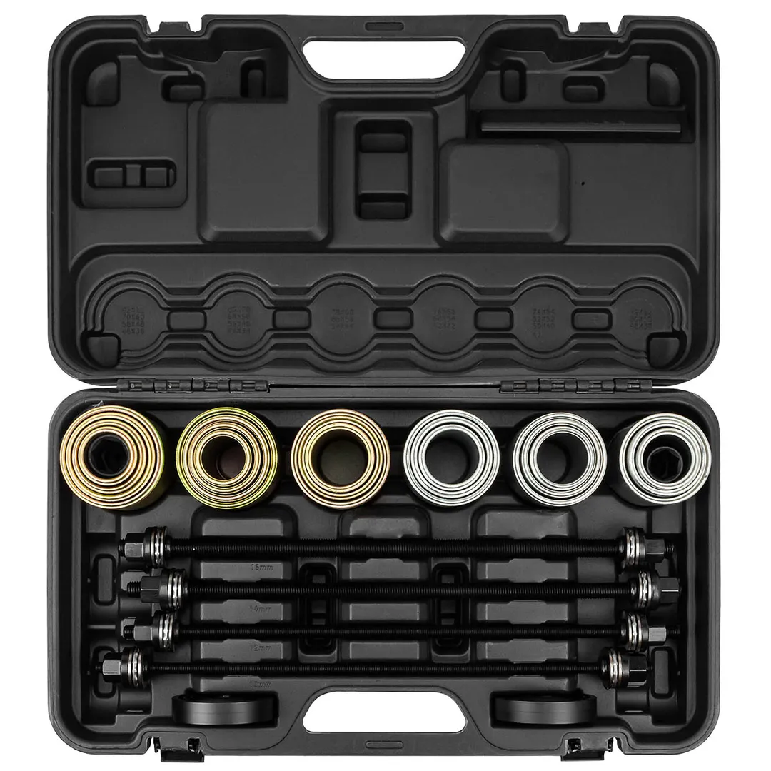 Набор инструментов для замены сайлентблоков, втулок и подшипников 26+2 пр. FORSTIME FT-933T1+2