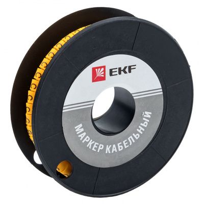 Маркер кабельный 4,0 мм2 "C" (500 шт,) (ЕС-2) EKF PROxima plc-KM-4-C