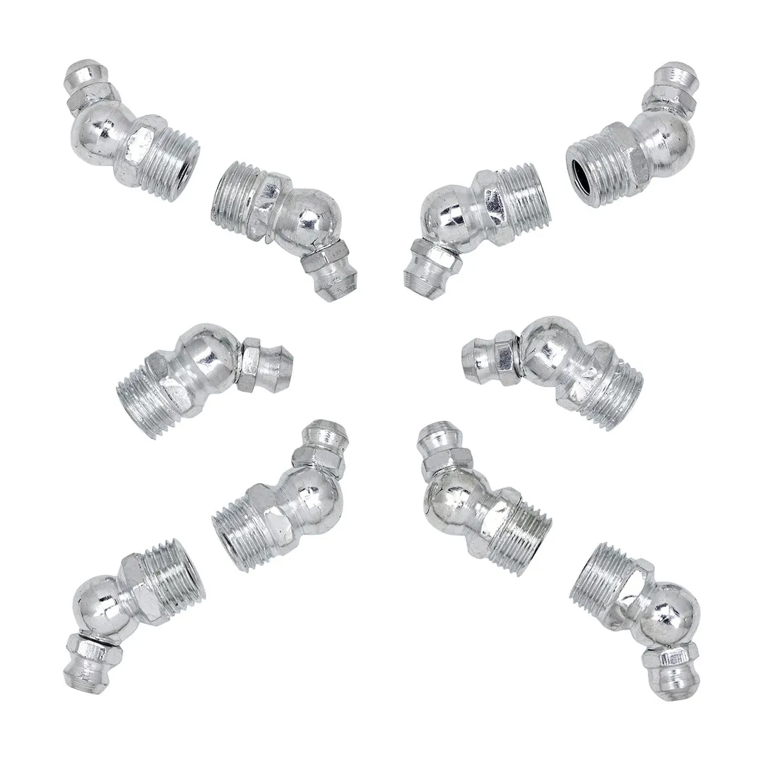 Пресс-масленка 10 мм угловая, 45 град., 10 шт Forsage F-GN-01-45-10MM