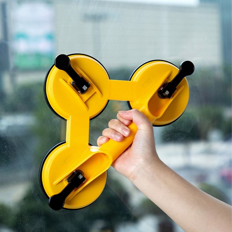 Стеклодомкрат Deli YS EDL-XP23, тройной, до 120 кг, желтый