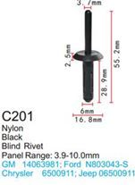 Клипса для крепления внутренней обшивки а/м GM пластиковая 100 шт Forsage C0201(GM)