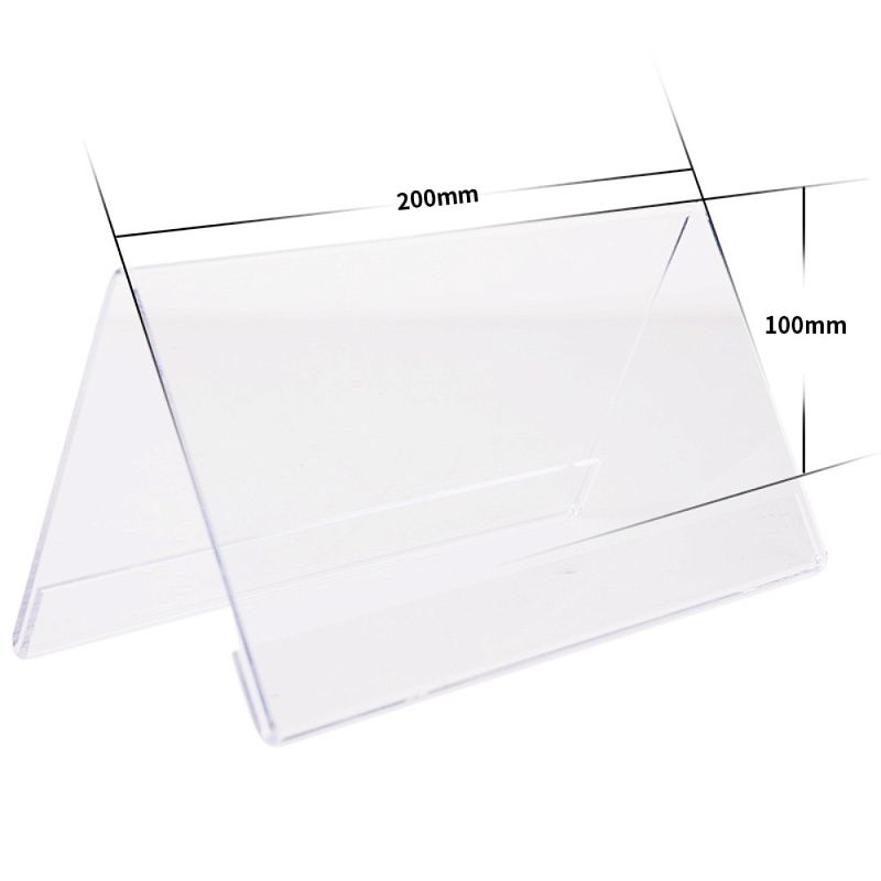 Бейдж настольный "Deli", 100x200 мм, прозрачный